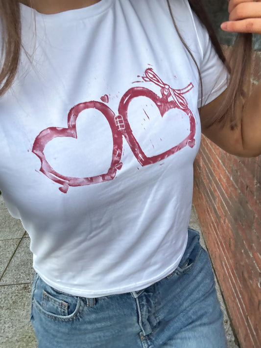 Lino Printed Lovers Locket T-Shirt