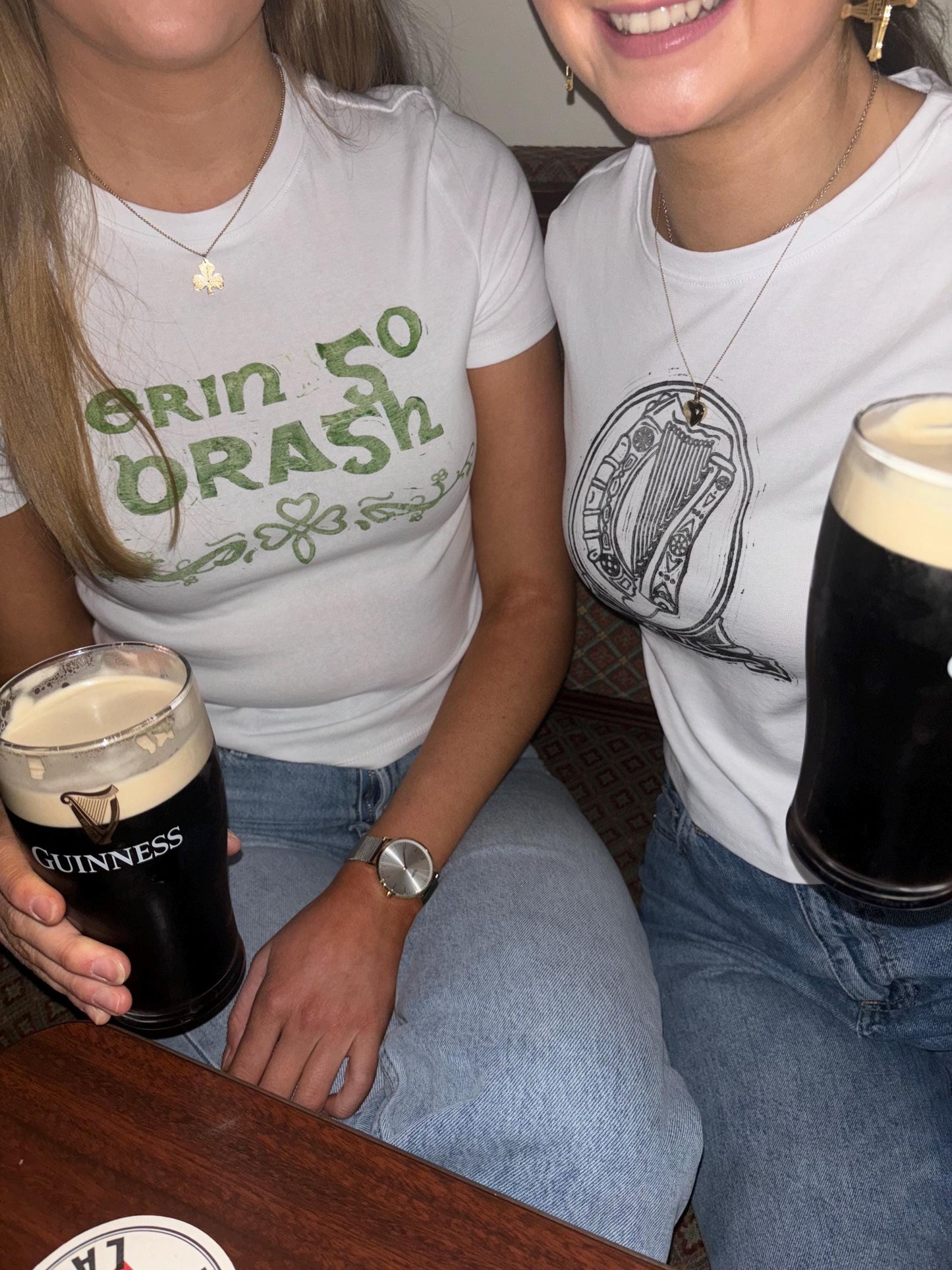Lino Printed Erin Go Bragh T-Shirt