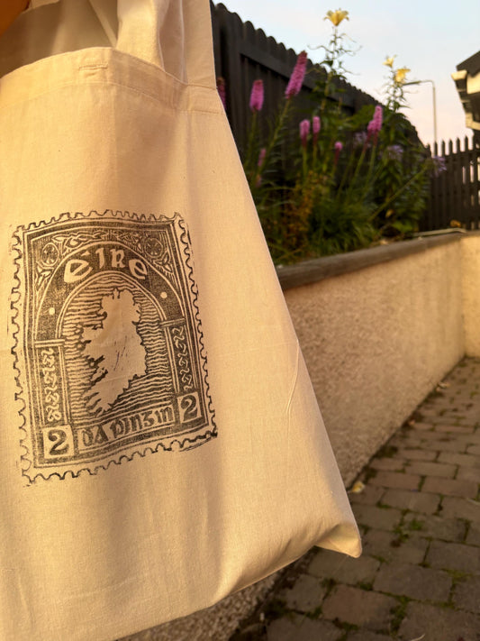Lino Printed Éire Tote Bag