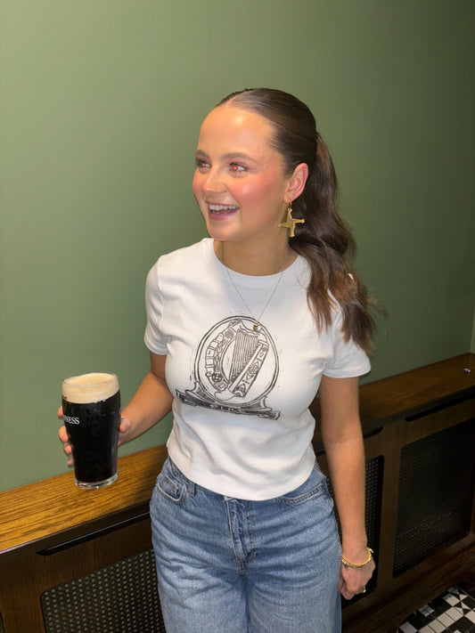 Lino Printed Eire Harp T-Shirt