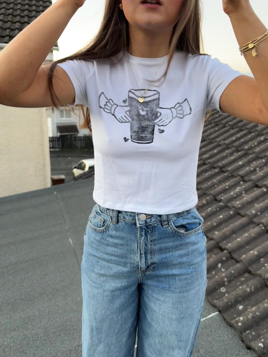 Lino Printed Claddagh Pint T-Shirt