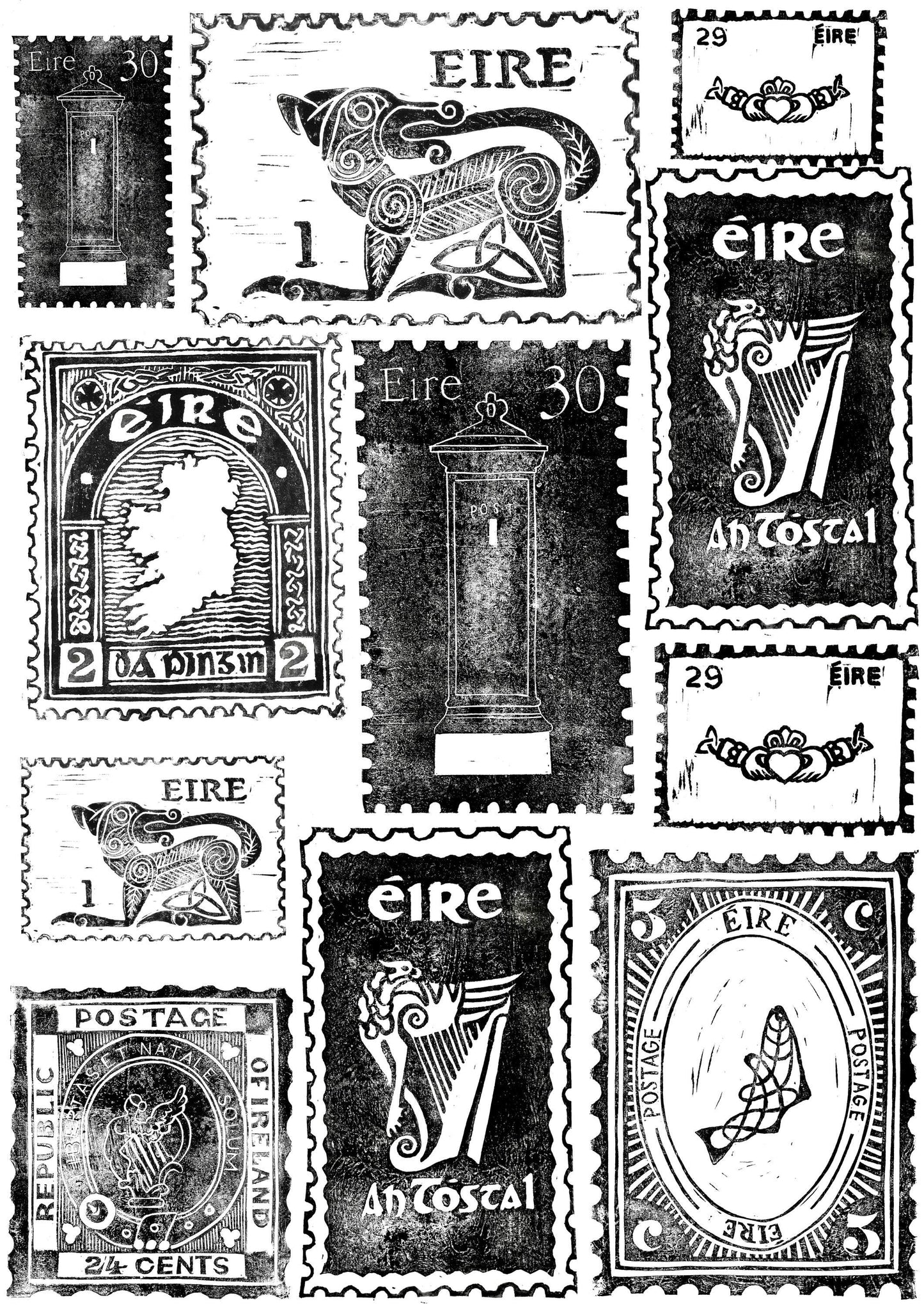 Stampaí na hÉireann A3 Art Print