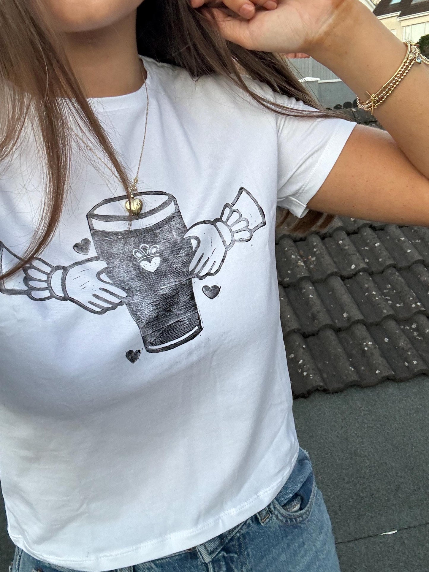 Lino Printed Claddagh Pint T-Shirt
