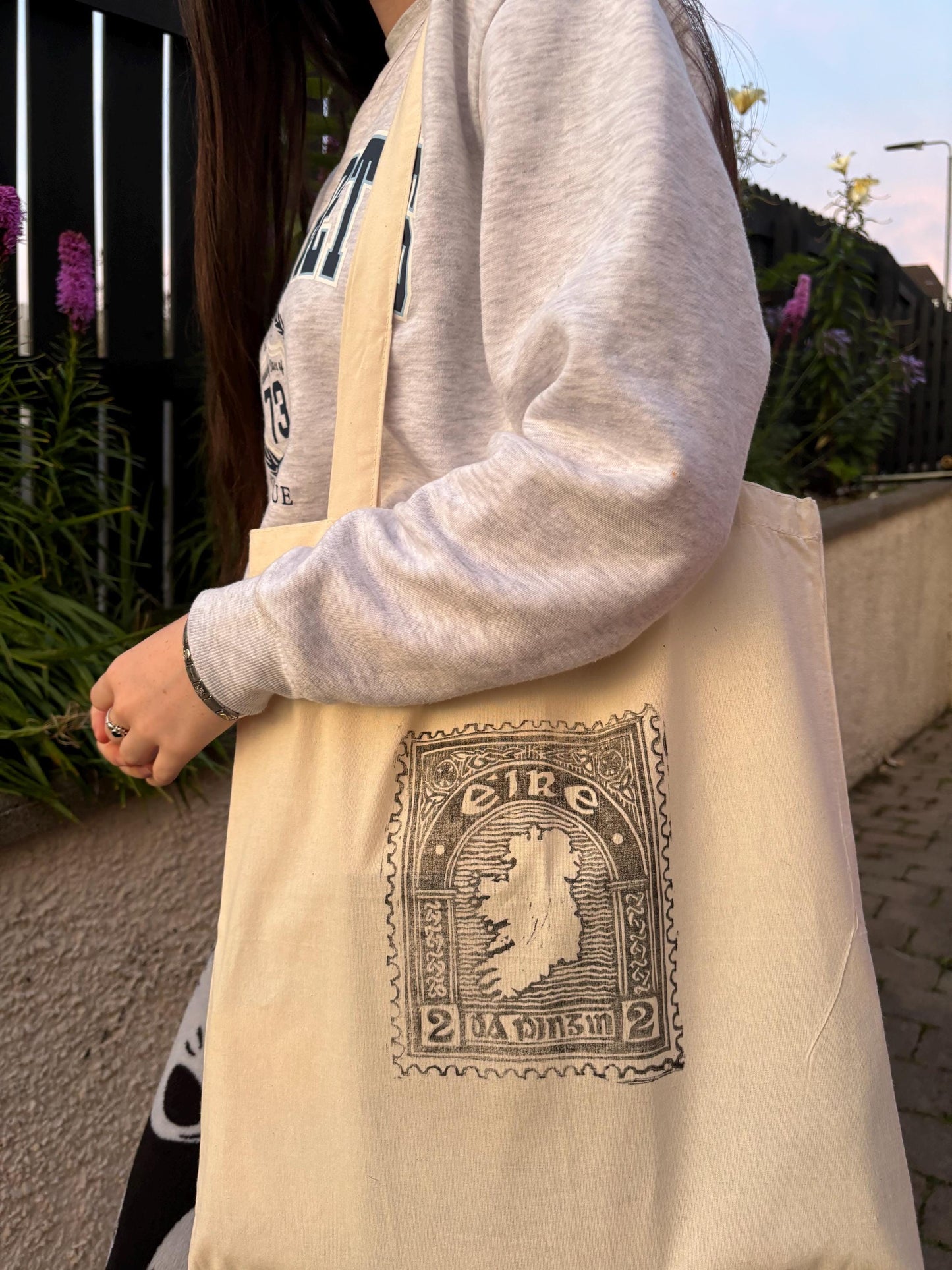 Lino Printed Éire Tote Bag